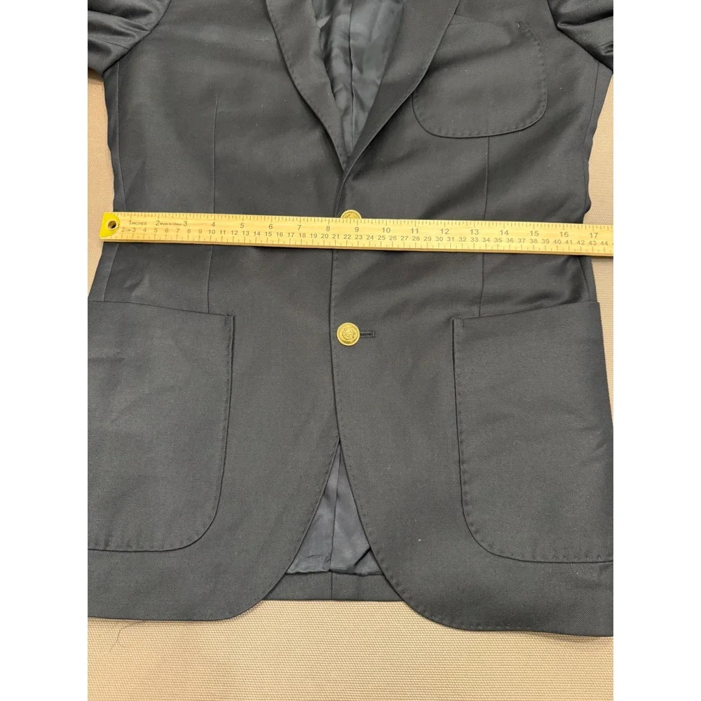 J.Crew Ludlow Blazer 38R Loro Piana Super 130s Wool Navy Blue Anchor Buttons